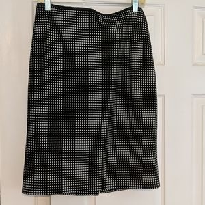 Polka dotted pencil skirt